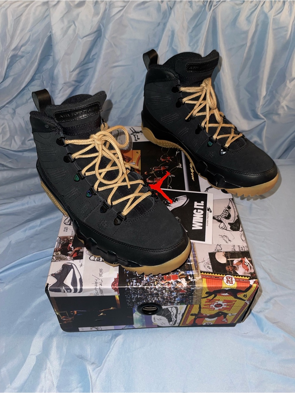 Jordan Retro 9 NRG Boot Light Gum High-Top Sneakers